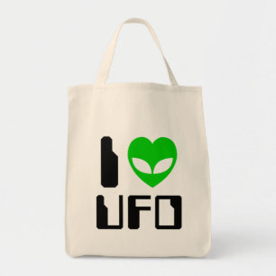 Tote Bag I Alien Heart UFO