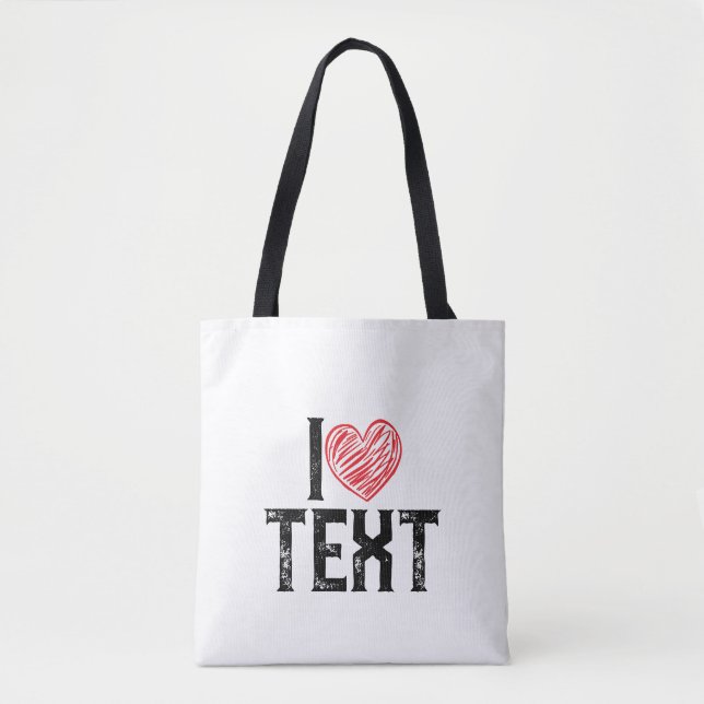 TOTE BAG I AVEC LE COEUR ROUGE CONCEPTION (Devant)