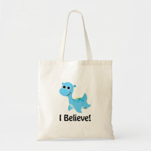 Tote Bag I Believe! Cute Blue Nessie