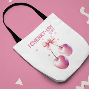 Tote Bag 'I Cherry You' avec le nom personnalisé Romantique