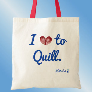 Tote Bag I (coeur à Quill, Budget Cotton Fourre-tout