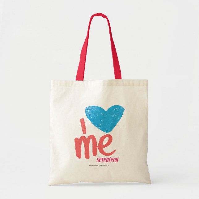 Tote Bag I coeur j'Aqua/rose (Devant)