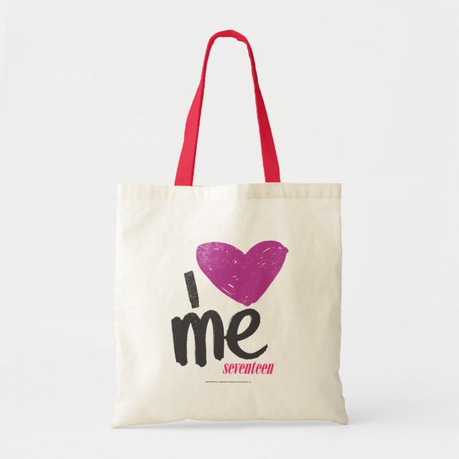 Tote Bag I coeur je pourpre (Devant)