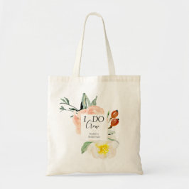 Tote Bag I Do Crew Pastel Aquarelle Fleurs d'Aquarelle fête