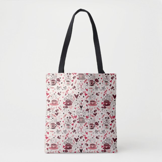 Tote Bag I Heart Coffee (Devant)
