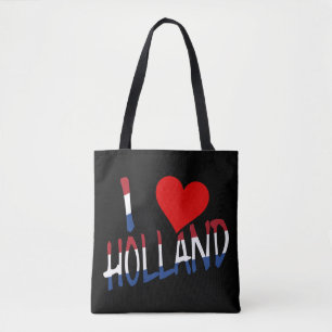 Tote Bag I Heart Holland superposition sur le bloc arrière