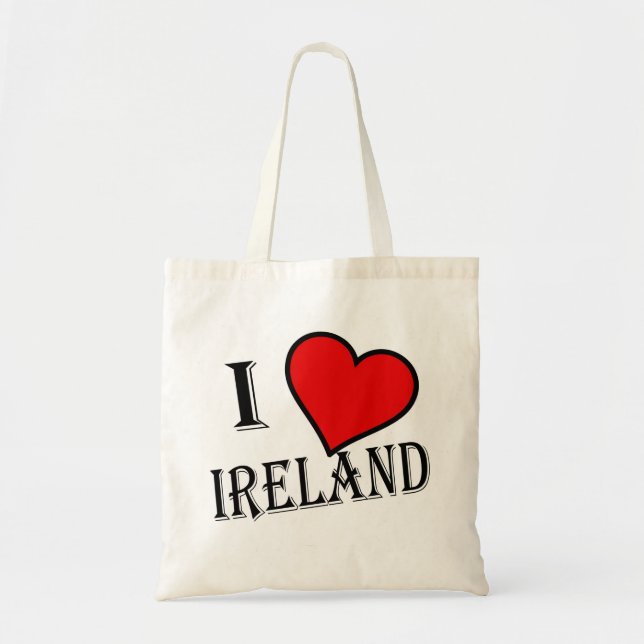 Tote Bag I Heart Ireland bk btt (Devant)