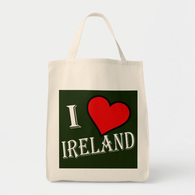 Tote Bag I Heart Ireland en poids gtcnt (Devant)