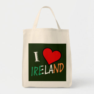 Tote Bag I Heart Ireland superposition gtcn