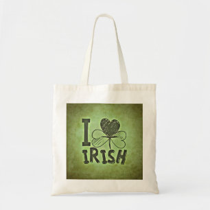 Tote Bag I Heart Irish Shamrock St. Patrick's Day