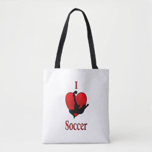 Tote Bag I Heart Soccer