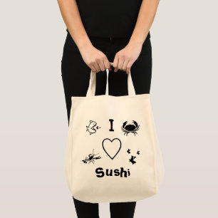 Tote Bag I Heart Sushi