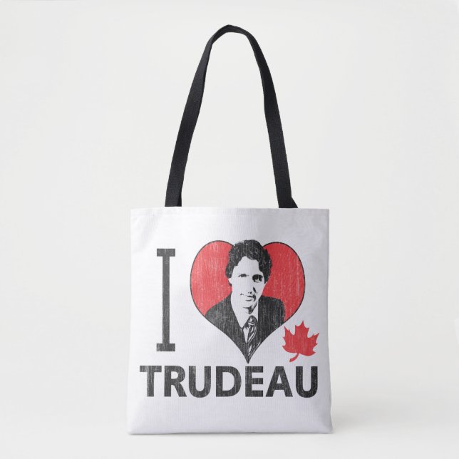 Tote Bag I Heart Trudeau (Devant)