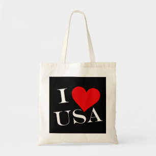 Tote Bag I Heart USA en poids btt