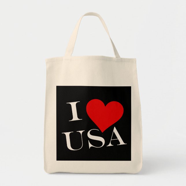 Tote Bag I Heart USA en poids gtcnt (Devant)