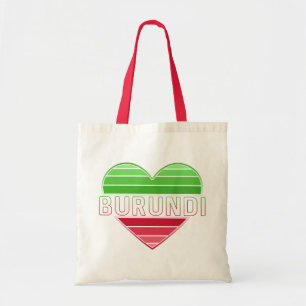 Tote Bag I Love Burundi, Coeur Burundais