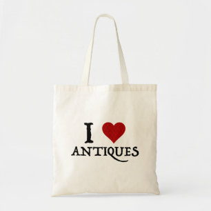 Tote Bag I Love (Coeur) Antiquités