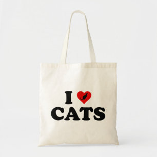 Tote Bag I Love (Coeur) Chats