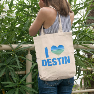 Tote Bag I Love Destin Florida Cute Beach Vacances