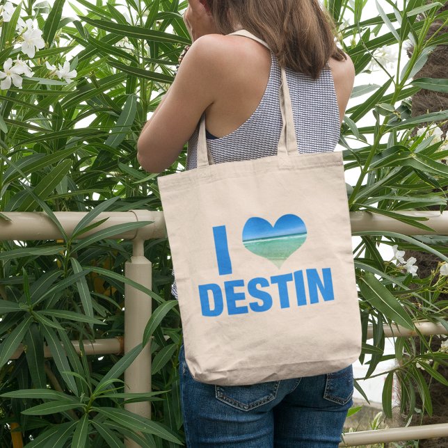 Tote Bag I Love Destin Florida Cute Beach Vacances (Créateur téléchargé)