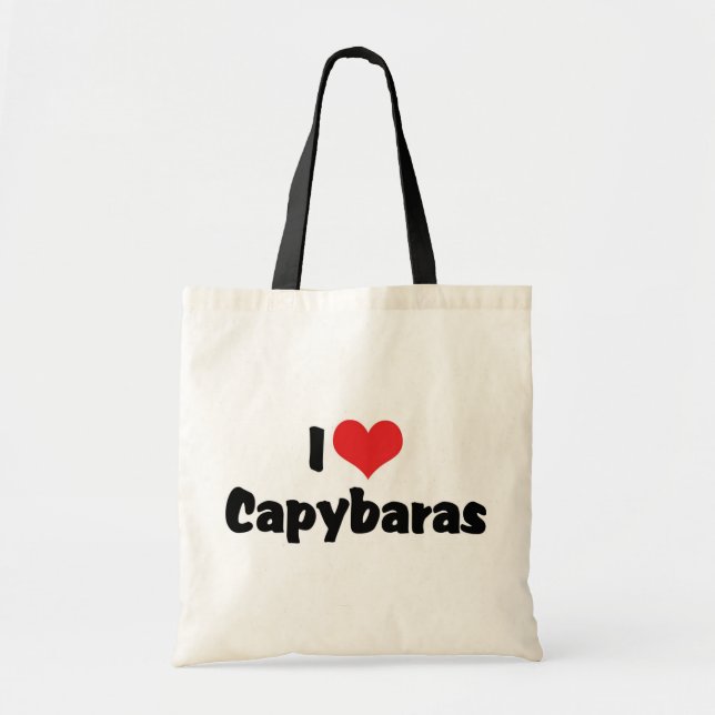 Tote Bag I Love Heart Capybaras (Devant)