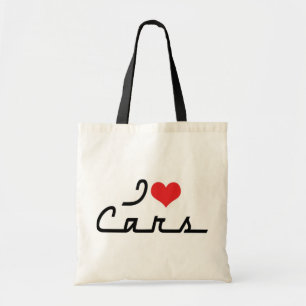 Tote Bag I Love Heart Cars - Classic Car Lover