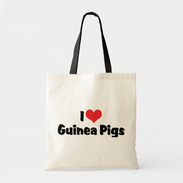 Tote Bag I Love Heart Guinée Pigs (Devant)