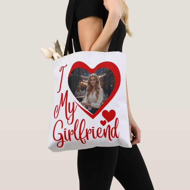 Tote Bag I Love My Girlfriend Custom  (De près)