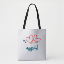 Tote Bag I Love Myself - Self-Care Button