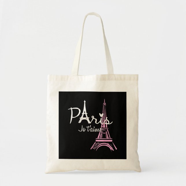 Tote Bag I Love Paris Tour Eiffel France Souvenir français (Devant)