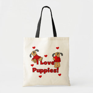 Tote Bag I Love Puppies Tshirts et cadeaux