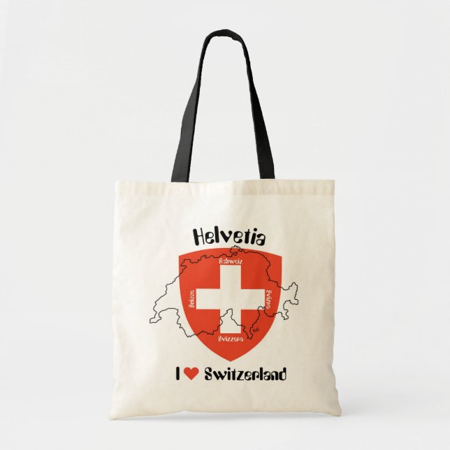 Tote Bag I love Switzerland (Devant)