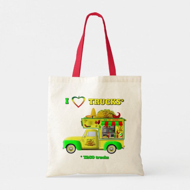 Tote Bag I Love Trucks (Taco Trucks) (Dos)