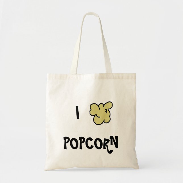 Tote Bag I maïs éclaté Fourre-tout de coeur (Devant)