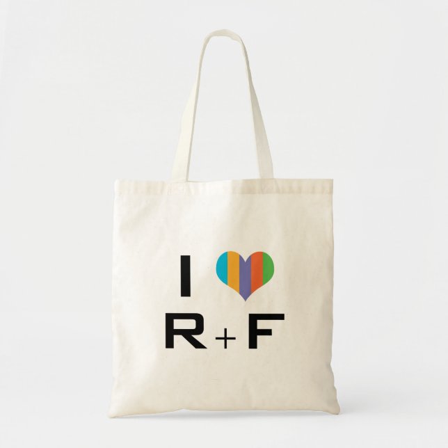 Tote Bag I R love+F (Devant)