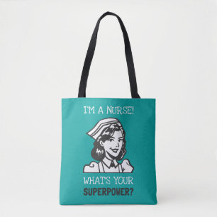 Tote Bag Ich bin eine Krankenschwester Superkraft Tasche