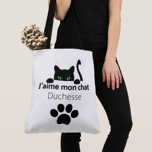 Tote Bag Ich liebe meine Katze Herzogin Tasche