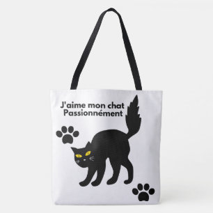 Tote Bag Ich liebe meine Katze leidenschaftlich 2 Tasche