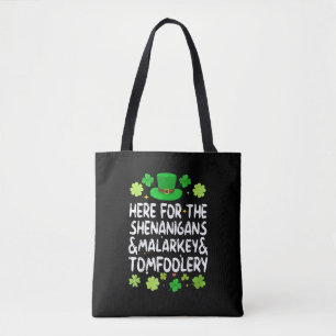 Tote Bag Ici Pour Les Shenanigans Malarkey Tomfoolery St Pa