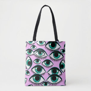Tote Bag Icône Abstraite des yeux de montagne