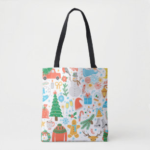 Tote Bag Icône Noël, Nouvel An. Ventilation des vacances d'