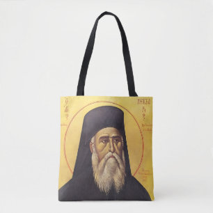 Tote Bag Icône orthodoxe de Saint Nectarios d'Égine