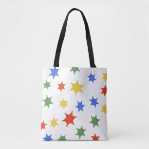 Tote Bag Icône shérif Hexagram de couleur isolé patte trans