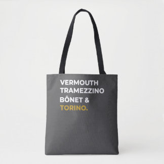 Tote Bag Icônes alimentaires de Turin - Vermouth, Tramezzin