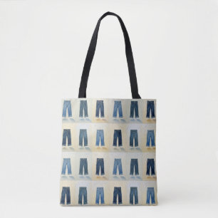 Tote Bag Icônes indigo Painterly Art Denim Denimhead