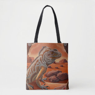 Tote Bag Iguana, thème aborigène australien