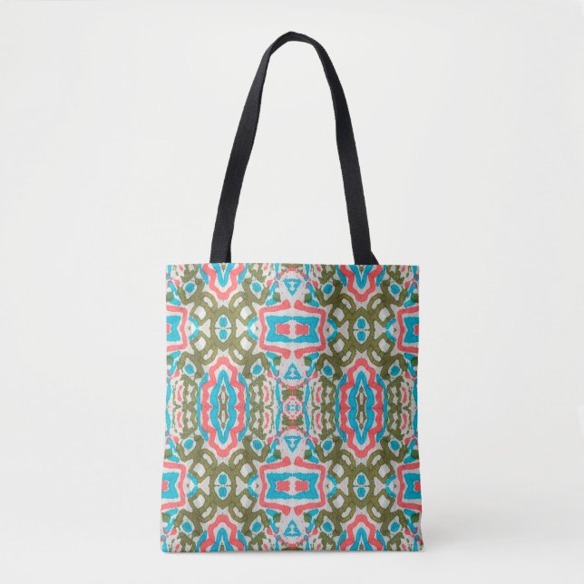 Tote Bag Ikat Ethnic Abstract Pattern. Shaman Pattern. Peni (Devant)