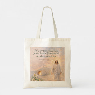 Tote Bag Il est ressuscité – Matthieu 28:6 Verset biblique