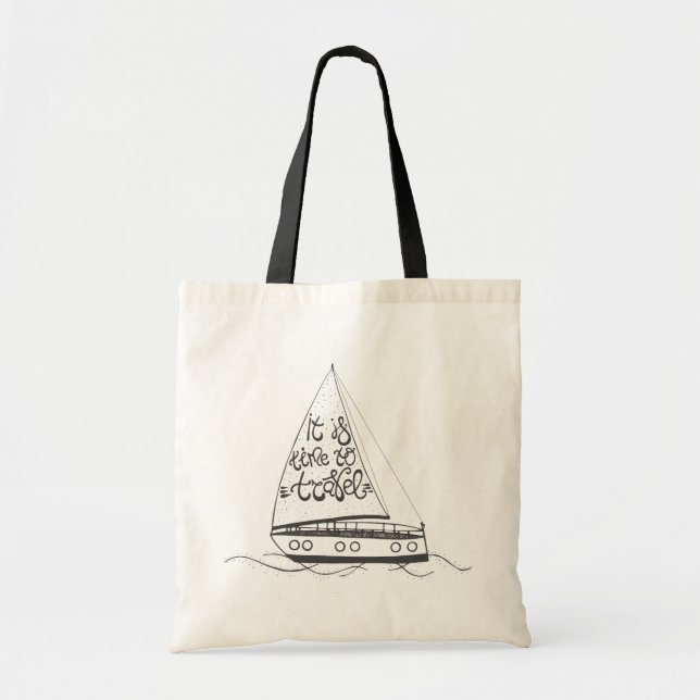 Tote Bag Il est temps de voyager (Devant)