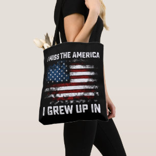 Tote Bag Il me manque l'Amérique dans laquelle j'ai grandi